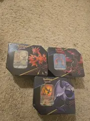 Pokemon TCG Crown Zenith Tin Set Of 3 Moltres Articuno Zapdos FACTORY SEALED