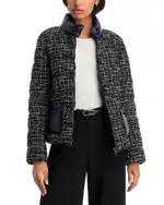 Herno Tweed Short Puffer Jacket