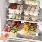 Refrigerator Organizer Bins: Clear Plastic Containers for Eggs, Veggies, Fruit,