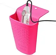 ZAXOP Flat Iron/Curling Iron/Hair Straightene/Hot Hair Tools Holder, Silicone Heat Resistant Mat Pouch Organizer.(Hotpink)