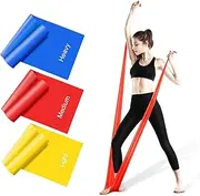 Resistance Bands Set, [Set of 3] Skin-Friendly Exercise Bands with 3 Resistance Levels,Workout Resistance Bands Set for Women Men,Ideal for Strength Training,Yoga,Gym,Pilates,Fitness