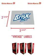 (9) DIXIE NARCO DNCB 166/99-5 Vend Labels - Diet Pepsi - Brisk - Pepsi - Sprite