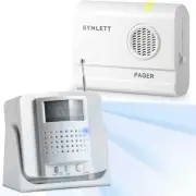 SYNLETT Bed Alarm Caregiver Pager with Wireless Motion Sensor Alarm Indoor Fall