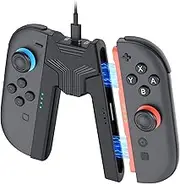 GEEKERA Nintendo Switch 2 Charging Grip, V-Shaped Gamepad Controller, 2-in-1 Joy Con Switch Controller Stand with USB Type-C Charging Cable, Switch 2 Accessories, Portable Travelling Design