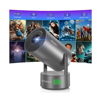 WISHOLY X5 Portable Projector 720P WiFi Bluetooth Home Theater