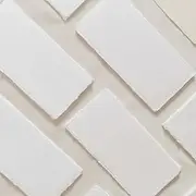 Deckle Papers® 4x9" Blank Wedding Invitation Cards, Menu Cards, Baby Shower Card, Handmade Cotton Paper, Khadi Paper, Deckle Edges Calligraphy Paper 150gsm Card Stock Size-4x9 Pack of-50-White