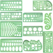 11X Geometric Drawings Templates Plastic Measuring Templates Geometry Stencilsེ