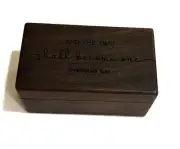 MUUJEE Ephesians 5:31 Quad Ring Box - Engraved Wooden Ring Case Box