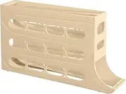 Rolling Egg Dispenser - Refrigerator Egg Holder, Automatic Rolling Egg Holder, Displaceable Egg Organiser | 4-Layer Egg Storage Container with Ventilated Design, Egg Storage Container