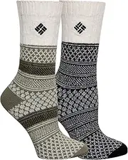 [Columbia] Women's Super Soft Micro Poly Texture Crew Socks 2 Pair
