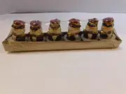 New Nutcracker Tea Light Wax Candles Set of 6 Retro Holiday's