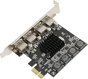Dpofirs PCIE to USB3.0 4 Port Expansion Card, 4 x USB3.0, PCI Express USB Add in Card, PCI Express Expansion Card USB Card for Win 11 10 8 7 XP (32/64 bit), Linux