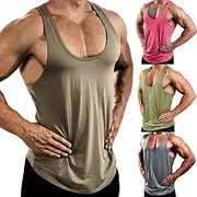Men's Running Tank Top Workout Tank Sleeveless Singlet Athleisure Summer Breathable Soft Sweat Out Sweat wicking Fitness Gym Workout Running Sportswear Activew