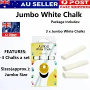 3PK Jumbo White Chalk Art Colouring Paint Drawing Chalks Wall Memo Blackboard AU