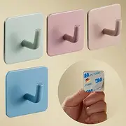 DEKAZIA® 4 Children's Clothes Hooks Colourful Coat Hooks Children's Coat Rack Wall Hooks Children's Room Adhesive Hooks Coat Rack Wall