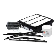Sakura Front + Rear Wiper Blades & Filter Service Kit for Mitsubishi Nimbus UF