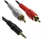 AXIS 41360 3.5mm to RCA Stereo L/R Y Adapter - 3 Feet