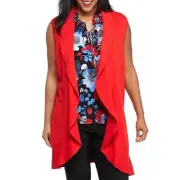 NWT Womens Plus Size 3X The Limited Open Front Ruffle Longline Cardigan Sweater