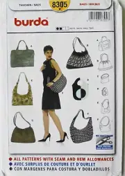 Burda 8305 Misses Bags Sacs Six Designs Sewing Pattern
