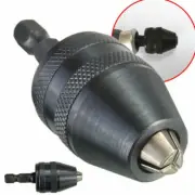 1/4" Keyless Chuck Conversion Hex Shank Adapter Drill Bit Quick Change Driver #T