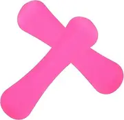 JUMPLAWN 1 Pair Mini Fitness Dumbbells Era Product White Board Bone-shaped Equipment Desktop Eggs Household Equipment Body Shaping Equipment Fitness Suit Dumbbells Cast Iron Pink
