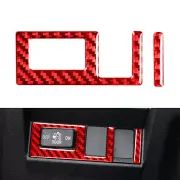 Carbon Fiber Look Head Light Switch Button Cover For Toyota Tundra 2014-2021