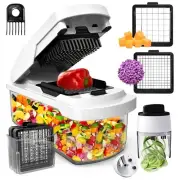 Vegetable Chopper: 10 in 1 Food Chopper - Onion Vegetable Slicer Cutter Dicer...