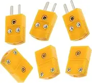 OSOLADY 6pcs Thermocouple Plug Heat Connectors Electrical Adapter Indoor Oven Thermocouple Wire Connector Thermocouple Connector Type k Thermocouple Joint K Type Plug