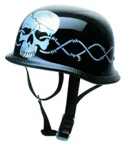 Redbike RK 304 Wired Oldtimer Jet Helmet, black, Size M for Men
