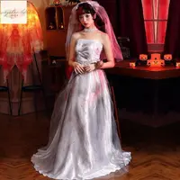 在飛比找樂天市場購物網優惠-新品 鬼新娘 婚紗 禮服 萬聖節服裝成人恐怖鬼新娘長裙吸血鬼