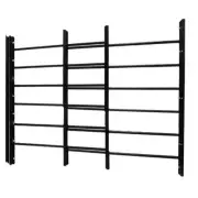 Unique Home Window Security Guard 42.5" x 27" Adjustable Swing-Away in Black