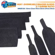 2:1 Heated Contractive Woven Sleeving Wire Wrap Sleeve Tube for Cable Management