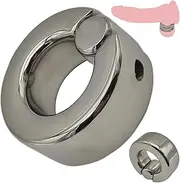 Extra Heavy Testicle Stretcher Stainless Steel Penis Rings Cockring for Men Enhancer Testicle Weight Ring Scrotum Ball Stretcher Pendant Chastity Rings SM Sex Toys for Men(H)
