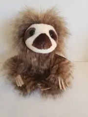 Luxe Boutique Brown Mandra Sloth Plush Stuffed Animal Aurora 10" NEW