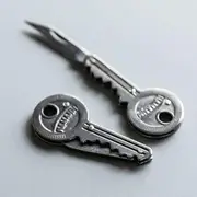 Foldable Key-Shaped Stainless Steel Knife As Shown In Figure - One Size