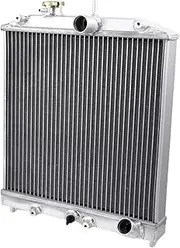 Car Auto Radiator 2 Row 42MM Compatible For Honda Civic Del Sol 92-00 MT/AT EG/EK Inlet/Outlet 32mm T-6061 Aluminum(MT)