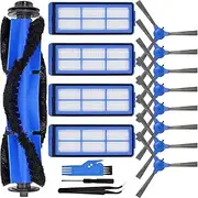Accessories Kit for Eufy Robovac 11S Max, Robovac 15C Max, Robovac 30C Max, G20, G30, G30 Edge, G10 Hybrid Robotic Vacuum Cleaner, Replacement Part 1 Main Brush, 8 Side Brushes, 4 Filters