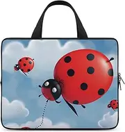 Laptop Case Sleeve Shockproof Computer Carrying Bag Ladybug And Cloud Notebook Case Cover Laptop Bag Water Resistant Computer Cases Tablet Briefcase for Travel Business 12 Inch, Ladybug and Cloud