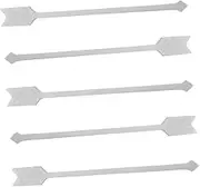 WATIIFUFU 5 Pack Stainless Steel Stirrer Coffee Stirrers for Hot Cold Beverages Swizzle Sticks Arrow Design Reusable Metal Stir Sticks