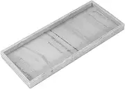 [iplusmile] Rectangle Countertop Vanity Tray Organizer - Silicone Marble Finish Jewelry Organizer - Bathroom Kitchen Sink Tray for Soap Bottles Key Trinket Ring Perfume Candle