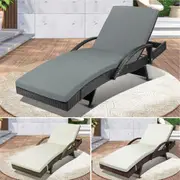 Livsip Outdoor Sun Lounger Rattan Wicker Lounge Day Bed Garden Patio Furniture
