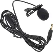 BESTonZON Professional Gaming Mic Lapel Clip-on Microphone Wired Phone Microphone Portable for Interview Live Recording