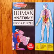 Melissa & Doug Large Human Anatomy Puzzle 4’ Floor Puzzle 100 Pieces" Brand New"