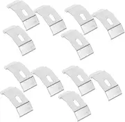 WEKADRIN 12pcs No Drill Curtain Brackets Adjustable Rod Support Brackets for Vertical Blinds Aesthetic Accessories for Seamless Window Treatments and Stylish Design