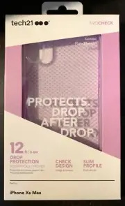 Tech21 - Evo Check for Apple® iPhone® XS Max Phone Case - Orchid color