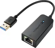 Cable Matters USB to Ethernet Adapter (USB 3.0 to Ethernet) Supporting 10/100/1000 Mbps Ethernet Network in Black, Wired LAN Converter Compatible with MacBook Windows macOS Chrome OS