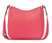 Kate Spade Roulette Leather Medium Messenger Crossbody Peach Melba NEW NWT
