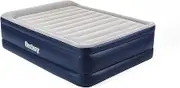 Queen Size Camping Air Bed Inflatable Flocked Mattress Built in AC Pump
