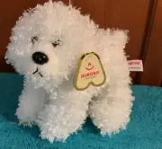 Aurora Puppy Plush Dog White Curly “Brigitte” Poodle ?Maltese ?Bichon? NWT 6”