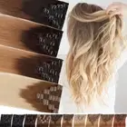 CLEARANCE 100% Remy Human Hair Clip In Real Hair Extensions Weft Full Head Ombre
